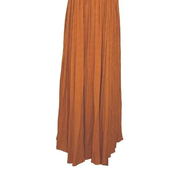 FREE PEOPLE Vintage Charm Relaxed Fit Flowy Embroidered Ruffled Midi Dress Sz XS - Picture 4 of 15